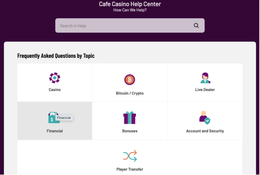 Where to Find Information for Cafe Casino